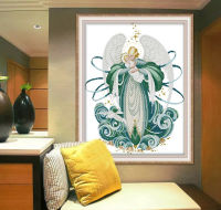 รอบเจาะ5D DIY ภาพวาดเพชร "Angel แม่และลูกชาย" 3D เย็บปักถักร้อยงานปักครอสติช5D Home Decor