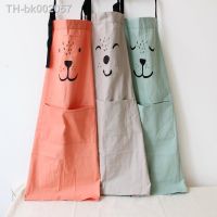 ☸❖☜ Waterproof Animal Print Cotton Linen Kitchen Cooking Bib Apron Cartoon Kitchen Apron Rabbit Print Adult Children Apron