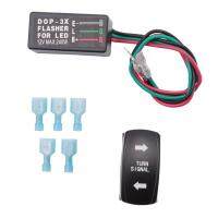 12V Universal 3-Wire Flash Controller W/Turn Signal Switch LED Light Flasher Blinker Relay for Boat Trucks Car ATV UTV