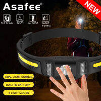 Asafee GT30 XPG+COB LED super bright outdoor head lamp camping climbing lamp built-in battery press switch memory function TYP-CIPX4 waterproof