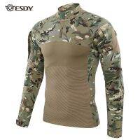 Autumn Winter Outdoor Men Hiking T-Shirts Tactical Military Combat T-Shirts Multicolor Windproof Warm Climbing Running T-Shirts