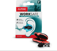 Alpine Hearing Protection Alpine WorkSafe Construction Earplugs for Adult - Reusable Ear Protection for Work &amp; DIY - Comfortable Hypoallergenic Filter for Noise Reduction - 23dB - with Safety Cord