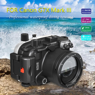 Seafrogs Waterproof Diving Camera Case Protective Camera Shell 40m/130ft For Canon G7X III Camera
