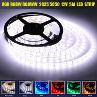 12V Led Strip White Waterproof Rgbw Rgbww 2835 5050 Ribbon Led Lights For Room Decor Kitchen 5M Warm Rgb Tape With Controller LED Strip Lighting