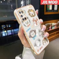 เคส JIUMOO สำหรับ OPPO A92 OPPO A52 OPPO A72 4G เคสลายการ์ตูนรูปสัตว์แบบเรียบง่ายดีไซน์ใหม่แฟชั่นหรูหราเคสป้องกันขอบคลุมทั้งหมดสุดสร้างสรรค์เคสนิ่มป้องกันเคสกันกระแทกเลนส์กล้องถ่ายรูป