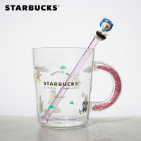 Starbuck แก้วหมีถ้วยฟางถ้วยน้ำน่ารักพร้อมแก้วกวนพร้อมถ้วยอาหารเช้าของขวัญ