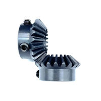 1:1มุมขวา Commutator Bevel Gear 1.25M 20T 10มม. มุมพวงมาลัย Bevel Steel Gear 42Crmo