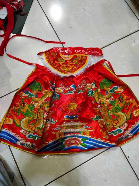 Jubah Rupang / Baju patung Warna Merah - Naga - 14 Inch - mk | Lazada