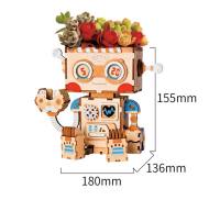 กระถางต้นไม้ ลายหุ่นยนต์ รหัส FT761 - DIY Flower Pot -Pot Robot