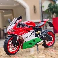 1:12 DUCATI 1199 Panigale ล้อแม็กรถจักรยานยนต์รุ่น D Iecast โลหะของเล่นถนนแข่งรถจักรยานยนต์รุ่นเสียงและแสงเด็กของขวัญ