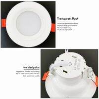 5W7W9W LED Radar Sensing Ceiling Lamp Downlights For Bathroom Stairs Balcony AC 85-265V With Inligent Radar Sensor Lighting