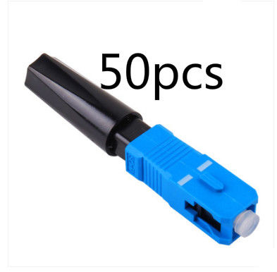 55Mm 50Pcs SC /UPC เร่งสำหรับ Optical ไฟเบอร์ไฟเบอร์ Fast Connector ยาง-ปกคลุมลวดเย็น Linker ฝัง FTTH