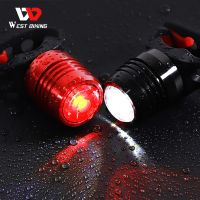 ◇ WEST BIKING Rechargeable USB Bicycle Tail Light Night Riding Safety Bike Taillight Waterproof Warning Helmet Cycling Rear Lamp