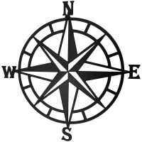 Metal Nautical Compass Wall Art Home Room Wall Hanging Compass Decorative Wall Art Beach Theme Decoration Door Pendant Ornament