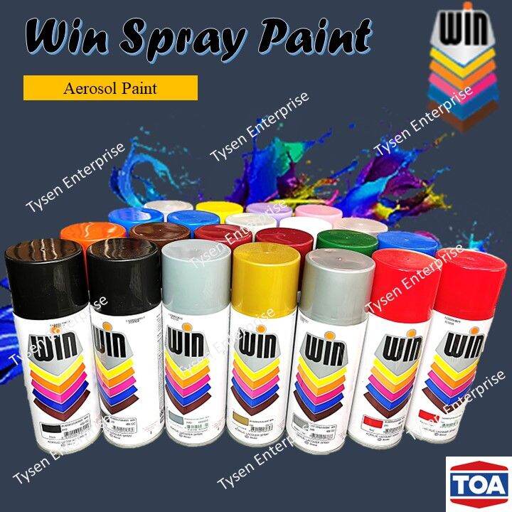 WIN Aerosol Spray Paints 400ml Standard Colours For All Purposes 1 Lazada