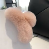 Korean Plush Hair Clip Faux Fur Hair Claws Crab Clamps Autumn Winter Candy Color Hairpin Barrette Fashion Women Hair Accessories