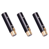 3X XLR 3 Pin Female to XLR 3 Pin Male Adaptor,Audio Interfaces,for Stereo Microphone Cable