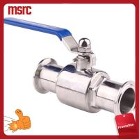 MSRC 1.5ค่ะ บอลวาล์ว Tri-Clamp เงินสีเงิน 304สแตนเลสสตีล แคลมป์เปิดเร็ว ของใช้ในบ้าน วาล์วเชื่อมต่ออย่างรวดเร็ว ท่อสำหรับยึด