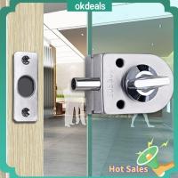 OKDEALS สแตนเลส304 ป้องกันการโจรกรรม Keyless ลูกบิดเลื่อน สลักประตู กลอนเดี่ยว ล็อคประตูกระจก