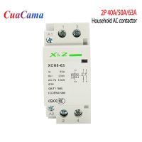 1ชิ้น2P 32A/40A/63A Ac Din Rail บ้านสวิตช์ควบคุมคอนแทคเตอร์220V/230V 50/60HZ 1NO 1NC 2NO 2NC