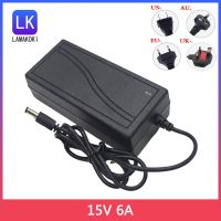 อะแดปเตอร์จ่ายไฟ6A 15V AC 100V-240V เป็น DC สำหรับ Speaker LED แล็ปท็อปเครื่องมือทางไฟฟ้า B6 IMAX