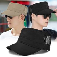 【Hot Sale】 Fully sealed mens cap summer light mesh breathable flat with enlarged head circumference peaked outdoor casual sun visor