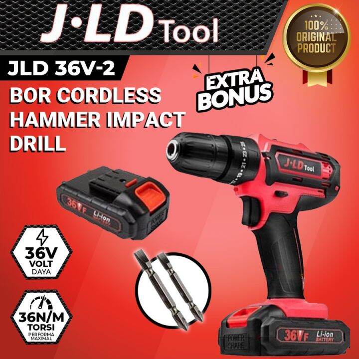 Bor Baterai 10mm JLD J36V-2 1 Baterai Bor Cordless JLD 10mm Cordless ...