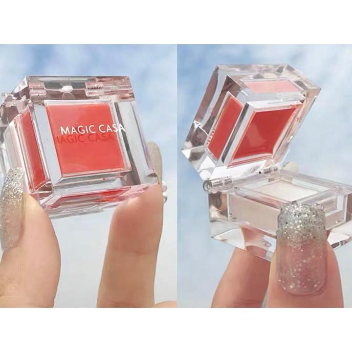 magic-casa-ice-cube-blush-highlight-บลัชออน-ไฮไลท์-เนื้อครีม-สีสวยมากๆ-ตลับเล็กๆน่ารักสุดๆ-โซคิ้วท์