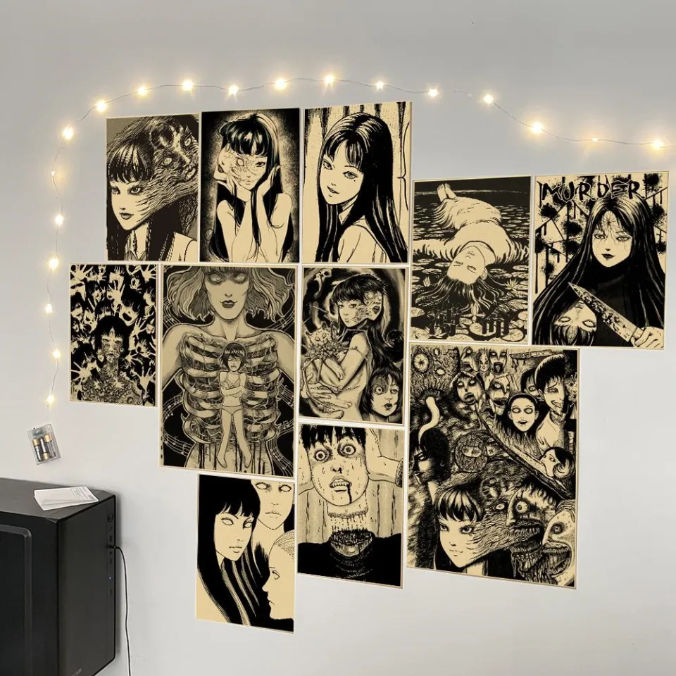 Junji Ito Collection Poster, Kraft Paper Wall Sticker