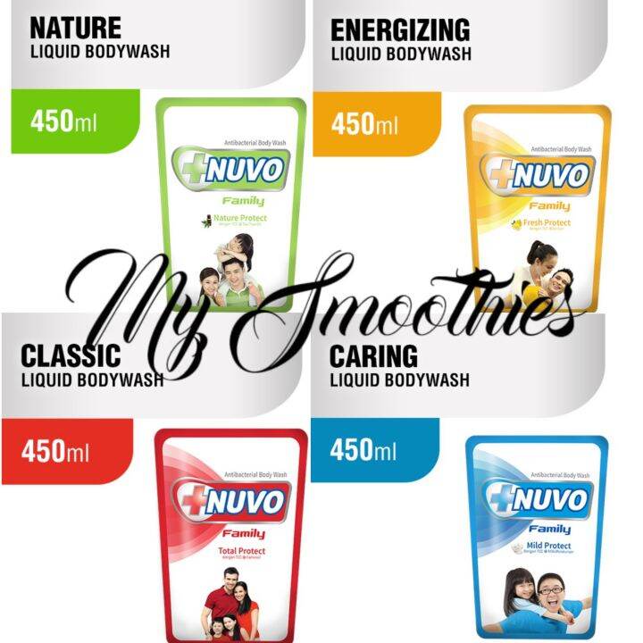 NUVO FAMILY ANTIBACTERIAL BODY WASH ALL VARIANT 450 ML/ NUVO TOTAL