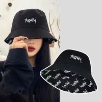 New Double-sided Wear Bucket Hat Men Women Japanese Graffiti Letter Outdoor Sun Hats Unisex Wide Brim Foldable Fisherman Caps