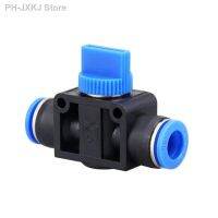 HVFF Pneumatic Connector 4/6/8/10/12mm Gas Pipe Valve Switch Pneumatic Connector Two-Way Push In Quick Connector Manual Valve