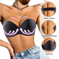 【CC】 Backless Invisible Strapless Seamless Bralette Push Up for Female Brassiere