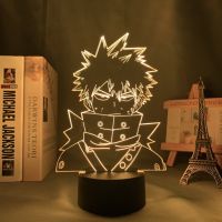 【CW】 Anime 3d Led Night Academia for Bedroom Birthday Manga Katsuki Bakugo Lamp