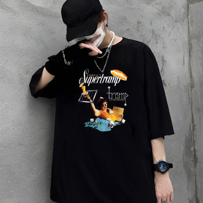 เสื้อยืดคุณภาพดี (S-5XL)    เสื้อยืด พิมพ์ลาย Supertramp Breakfast In America สไตล์คลาสสิก พลัสไซซ์ สําหรับผู้ชาย