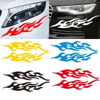 2Pcs Car Flame Stickers Car Truck Side Door Truck Bumper Window Lap Top Cut Vinyl Decal Sticker Auto Styling Decals Accessories