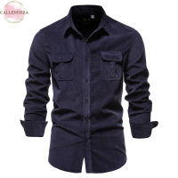 Men Long Sleeves T-shirt Slim Fit Lapel Cardigan Tops Solid Color Casual Cotton Shirts