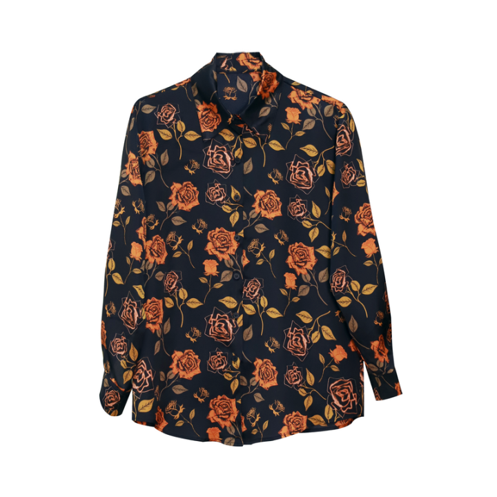 rose-floral-retro-ฤดูใบไม้ร่วงใหม่แขนยาวออกแบบ2022อารมณ์อาวุโสเสื้อหลวม-top-women