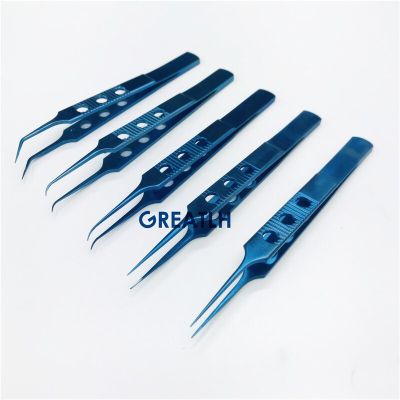 Titanium Micro Tweezers Eyelid Tweezers 10.5Cm Tooth Platform Forceps Ophthalmic Microsurgical Instruments