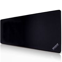 〖Cozyroom shop〗 Premium Black Cloth Mousepad with Non-Slip Rubber Base Durable Stitched Edges Large Gaming Mouse Pad-Water Resist Keyboard Pad