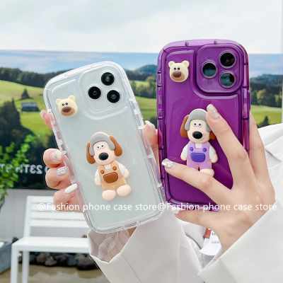 เคสโทรศัพท์ Realme C53 เคส Phone Case การ์ตูนรูปสุนัขน่ารักเคสตุ๊กตาสามมิติ RealmeC53ปกป้องทุกอย่างกันกระแทกสีน้ำมันใสซิลิโคนนิ่ม2023