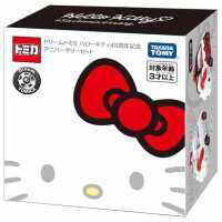 Takara Tomy Hellokitty 45เซ็ตฉลองครบรอบรถโลหะผสมเฮลโลคิตตี้สีเงินสีขาวสีดำสีขาวรถโลหะผสมของเล่นเด็กโมเดลรถยนต์