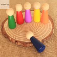 Zoeen Đồ chơi bằng gỗ giáo dục sớm Đồ chơi giáo dục nhận thức màu sắc khối