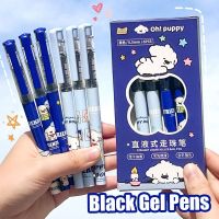 REPAY 6Pcs หมึกสีดำ ปากกาเจล 0.5มม. เครื่องมือสำหรับเขียน ปากกามาร์กเกอร์ แบบพกพาได้ การอบแห้งอย่างรวดเร็ว ปากกาที่เป็นกลาง โรงเรียนในโรงเรียน