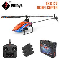 WLtoys XK เฮลิคอปเตอร์ใบพัดเดี่ยว6-Aixs เฮลิคอปเตอร์ของเล่น K127 2.4กิกะเฮิร์ตซ์เครื่องบินของเล่นควบคุมระยะไกลสำหรับเด็ก