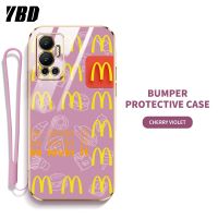 YBD เคสโทรศัพท์ออกแบบของ McDonald สำหรับ infinix Hot 12 Play NFC Hot 12i Hot 12 Pro X665B X665 X6817B X6816C X6816 X6816D หรูหราชุบ6D ซิลิโคนนิ่ม