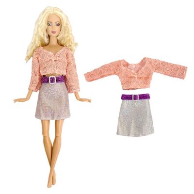 ชุดเดรสลูกไม้ทันสมัยใส่ได้ทุกวันเสื้อผ้าลำลองเสื้อผ้าสำหรับตุ๊กตาบาร์บี้ Girl39เครื่องประดับตุ๊กตา1ชุด; S 1/6ตุ๊กตาของเล่น