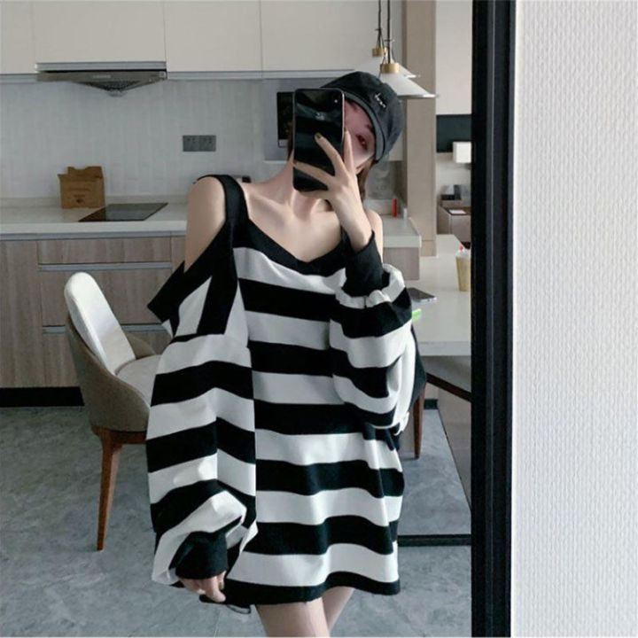 qweek-striped-sweatshirt-women-harajuku-gothic-hoodie-clothes-cotton-korean-long-sleeve-off-shoulder-kawaii-tops-oversize-kpop