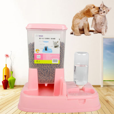 เครื่องให้อาหารสัตว์เลี้ยงอัตโนมัติแมวสุนัขชามน้ำดื่มอาหารขวดอุปกรณ์ให้อาหาร Pet Automatic Feeder Dog Cat Drinking Bowl kujiru