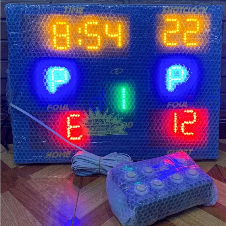 MR2 Sports 18" x 24" Basketball Scoreboard Multicolor LED Display Scoreboard Digital Scoreboard